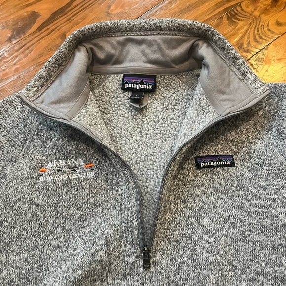Patagonia Women's Better Sweater Stonewash Gray L 1/4 Zip Pullover Branded - Picture 2 of 14